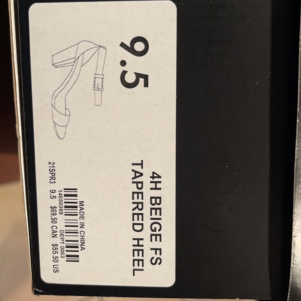Brand new wide width beige tapered  heels - Picture 5 of 5